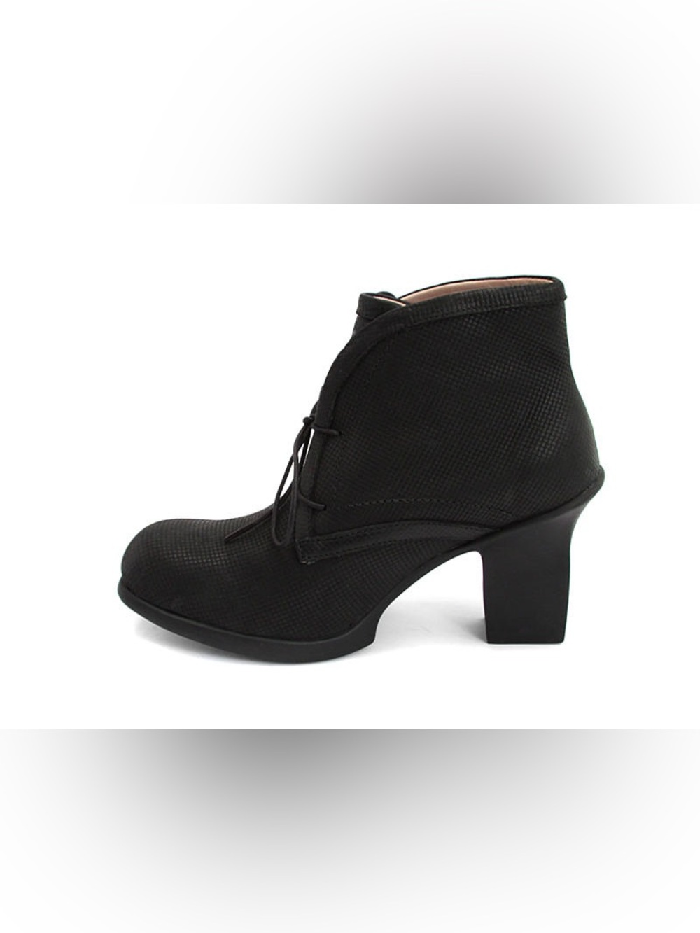 John Fluevog Black Perfect Splendid Lace-Up Textured Ankle Boots Women’s Sz 11 - Picture 5 of 12